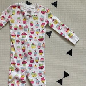Hanna Andersson|Baby girl,toddler Cupcake Print Footless pajamas,organic cotton•
